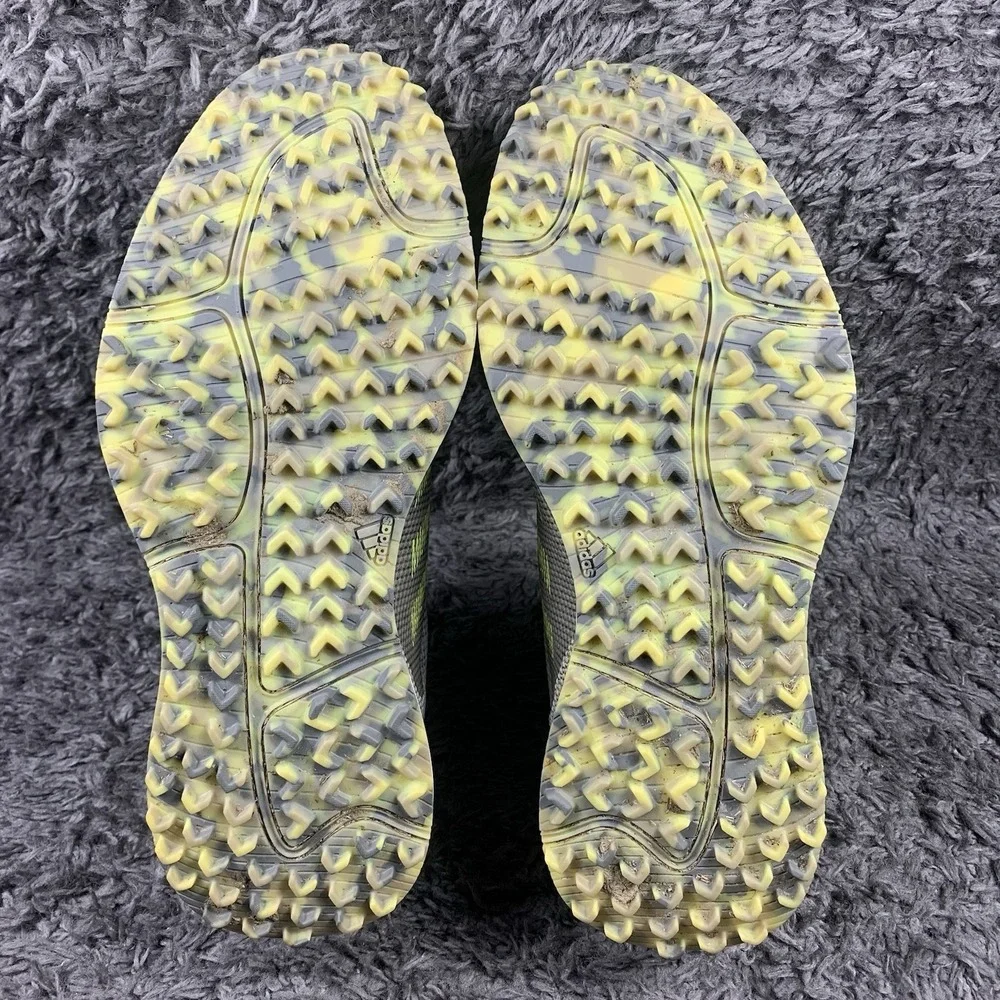 Adidas S2G BOA FW6313 Men's US 11 Golf Shoes Gray Solar Yellow Athletic Sneakers